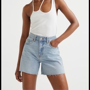 H&M high waisted denim shorts
